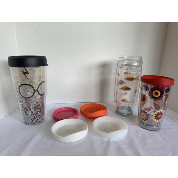 Tervis Tumblr Lot 16, 24 Oz, Lids, Harry Potter, Volleyball, Fish, Fiesta - Picture 5 of 16